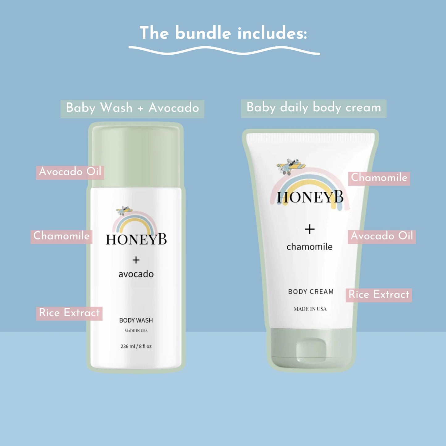 baby body lotion and body wash bundle